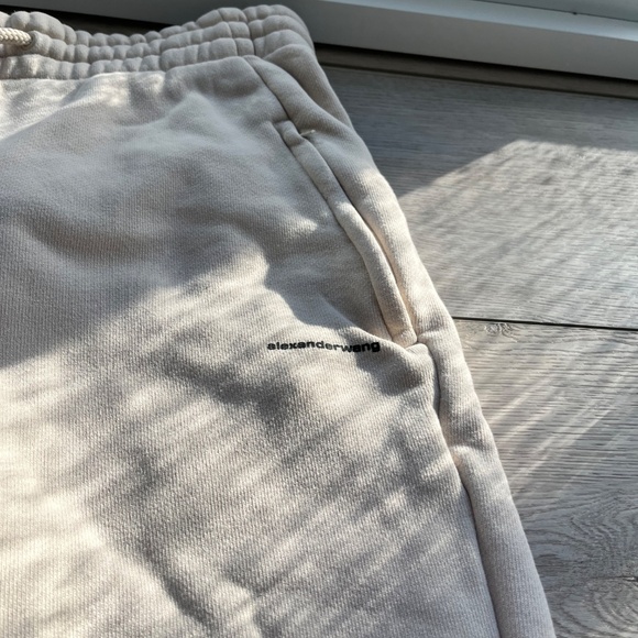 Alexander Wang Logo Print Lounge Sweatpants - Neutral (Size S) - Picture 6 of 7
